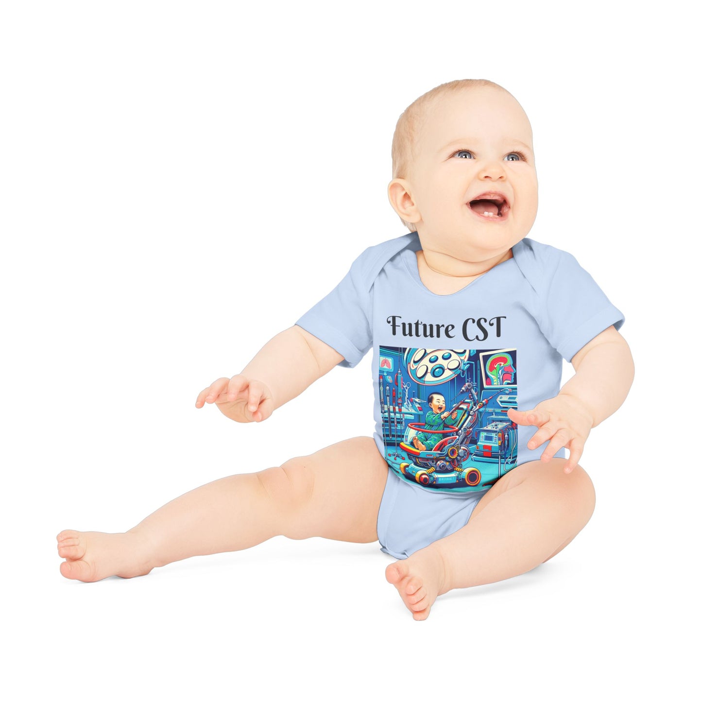 Baby Bodysuit with Future CST Design, Organic Baby Clothes, Cute Baby Gift, Newborn Outfit, Toddler Fashion