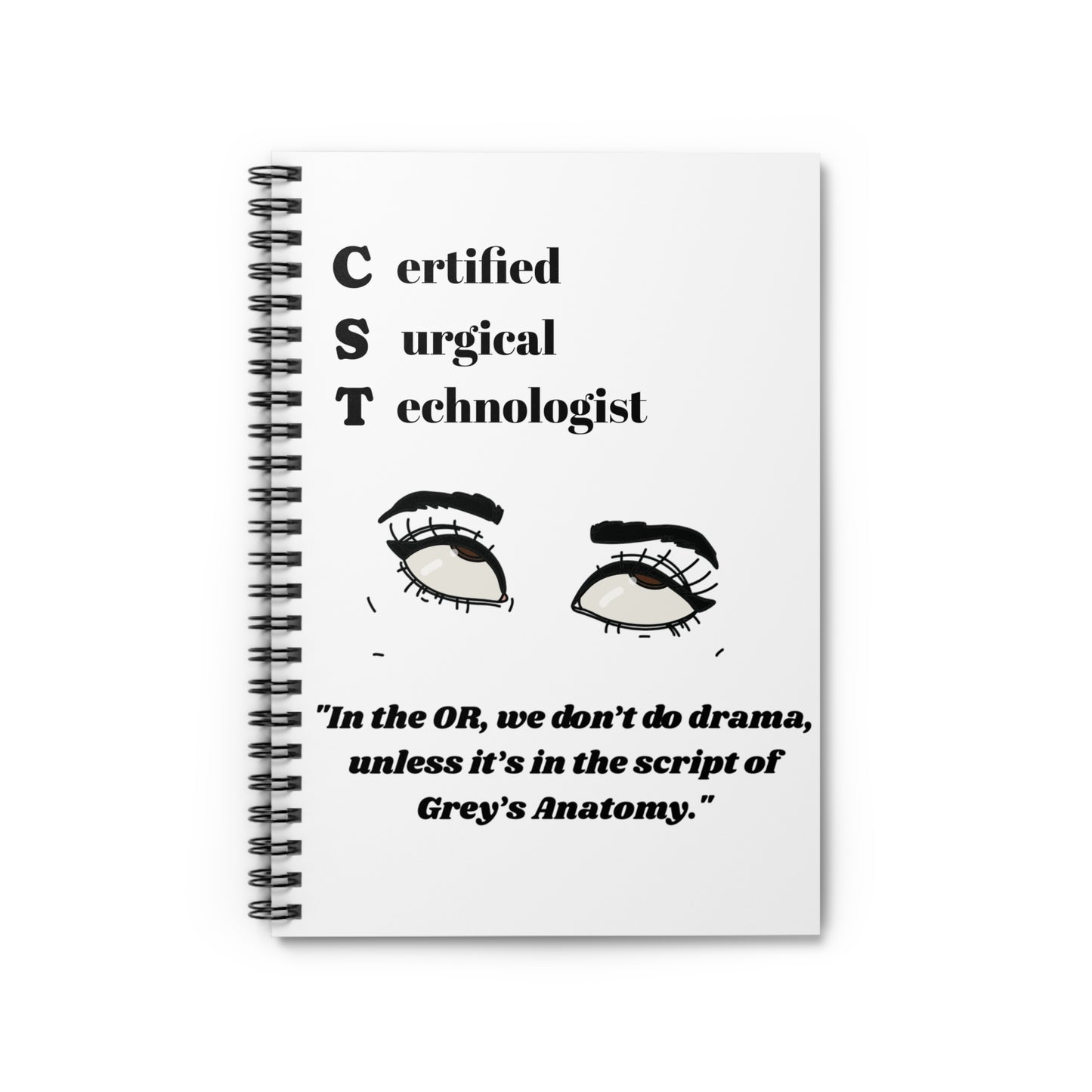 Spiral Notebook - Surg Tech Week Gift Ideas - Ruled Line