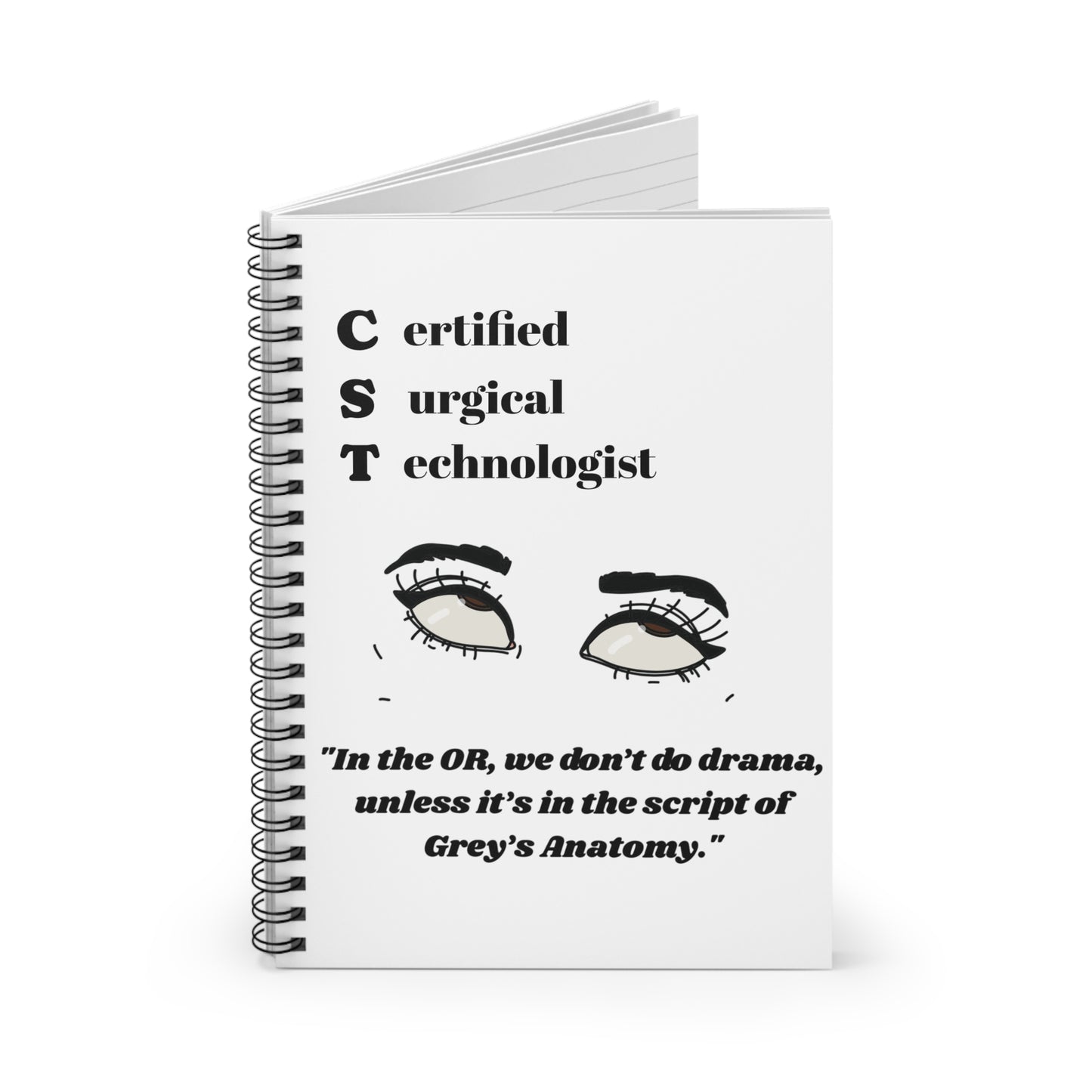 Spiral Notebook - Surg Tech Week Gift Ideas - Ruled Line