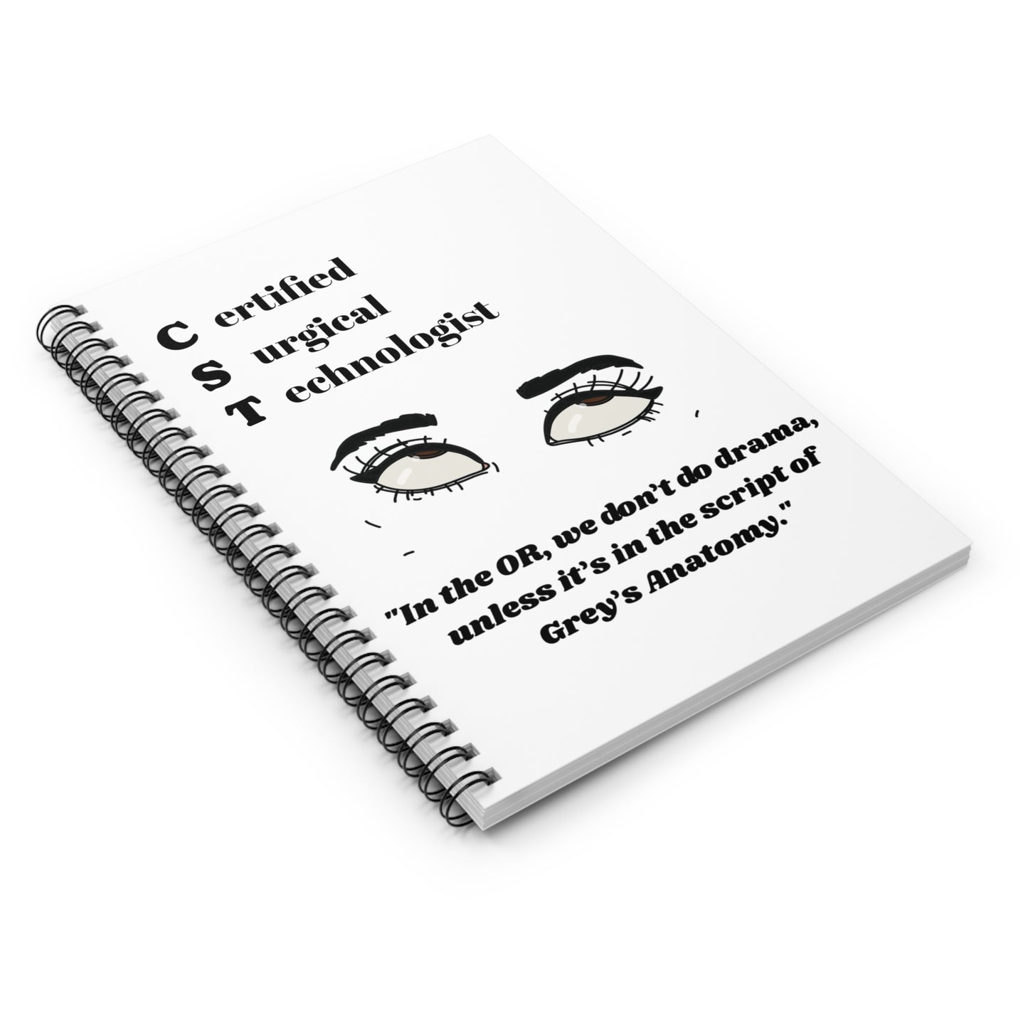 Spiral Notebook - Surg Tech Week Gift Ideas - Ruled Line