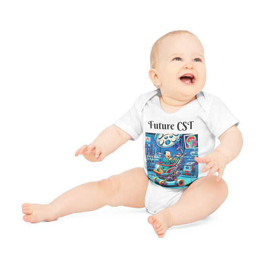 Baby Bodysuit with Future CST Design, Organic Baby Clothes, Cute Baby Gift, Newborn Outfit, Toddler Fashion