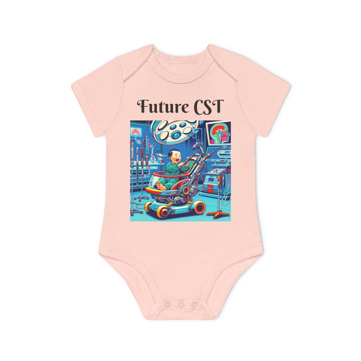 Baby Bodysuit with Future CST Design, Organic Baby Clothes, Cute Baby Gift, Newborn Outfit, Toddler Fashion