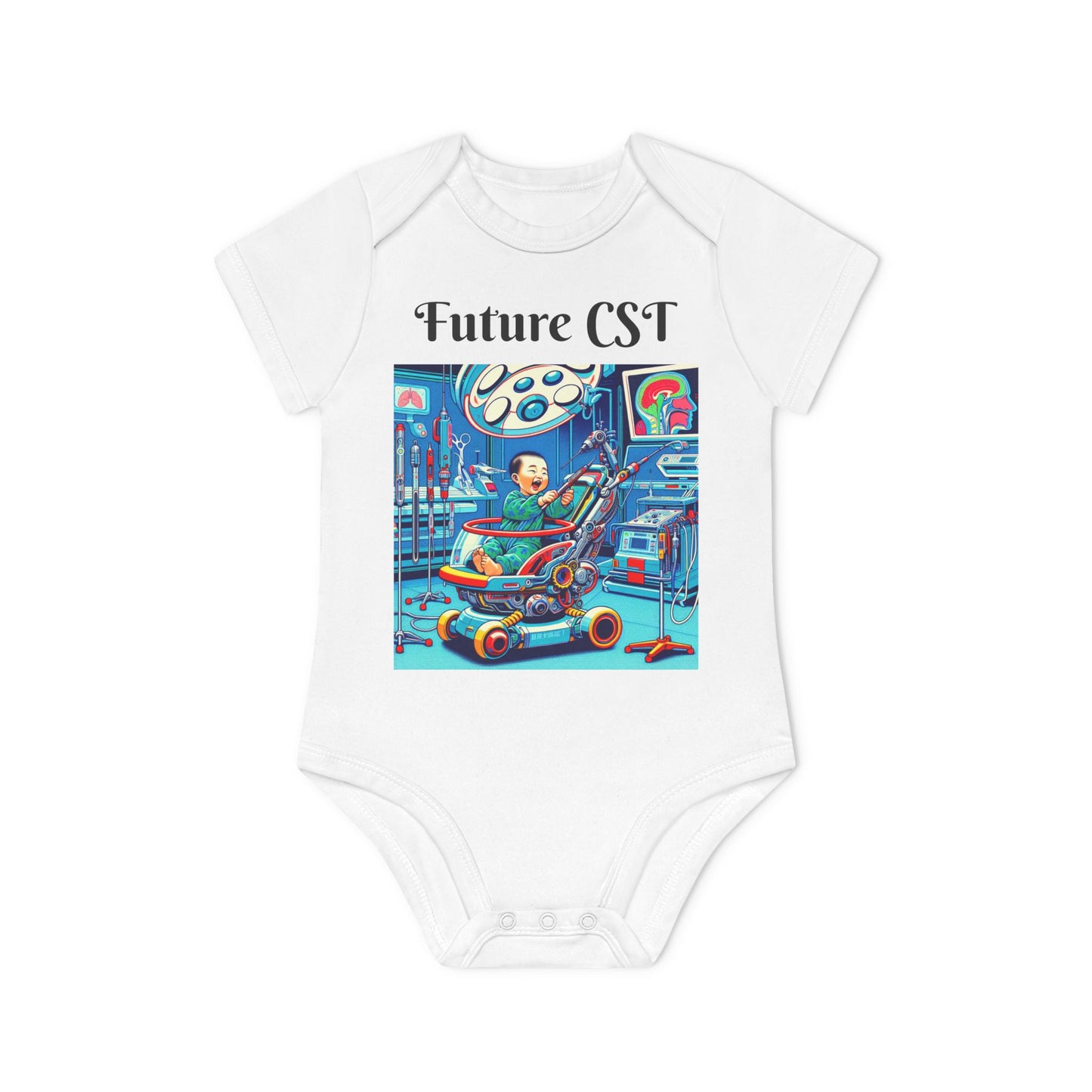 Baby Bodysuit with Future CST Design, Organic Baby Clothes, Cute Baby Gift, Newborn Outfit, Toddler Fashion