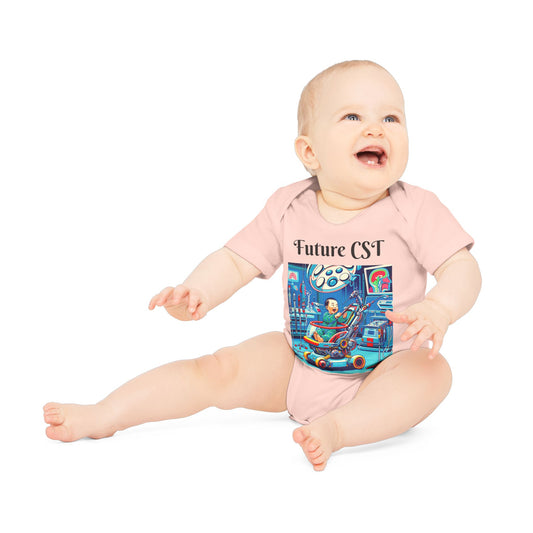 Baby Bodysuit with Future CST Design, Organic Baby Clothes, Cute Baby Gift, Newborn Outfit, Toddler Fashion