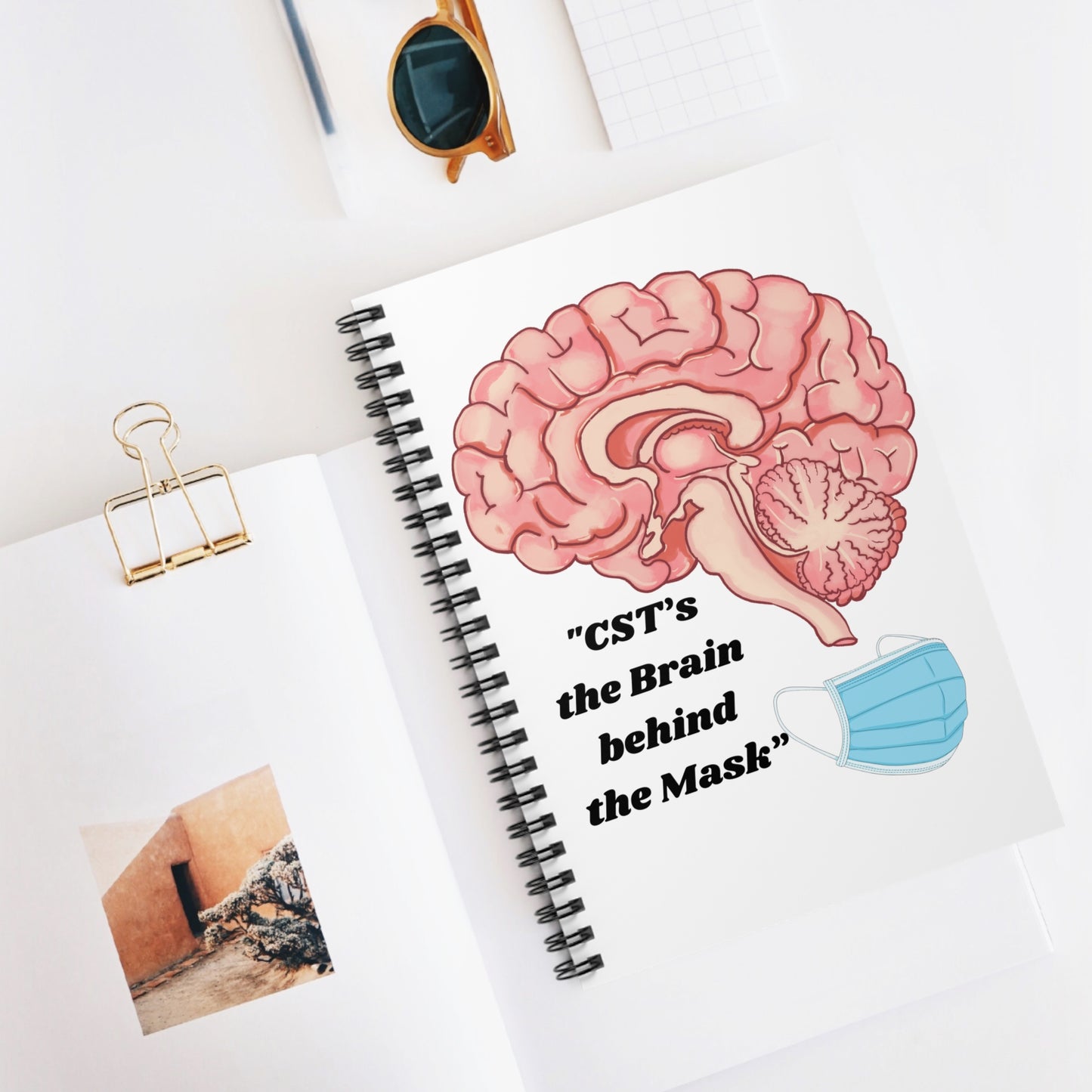 Inspirational Spiral Notebook - Brain Behind the Mask, Perfect for Students, Teachers, & Mental Health Awareness, Gift for [...]